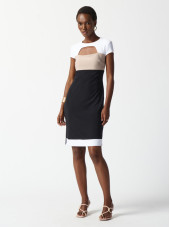 242156 Dress - Black/Vanilla (Joseph Ribkoff)